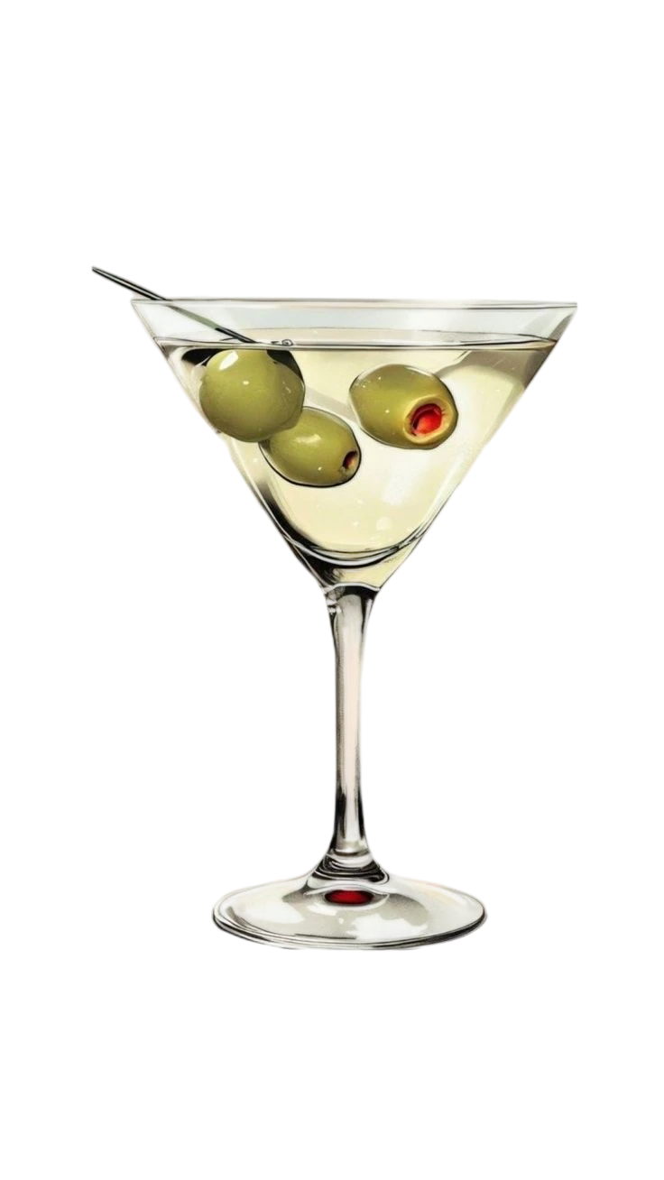 A martini glass